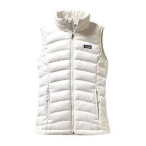 Kids White Patagonia Puffer Vest